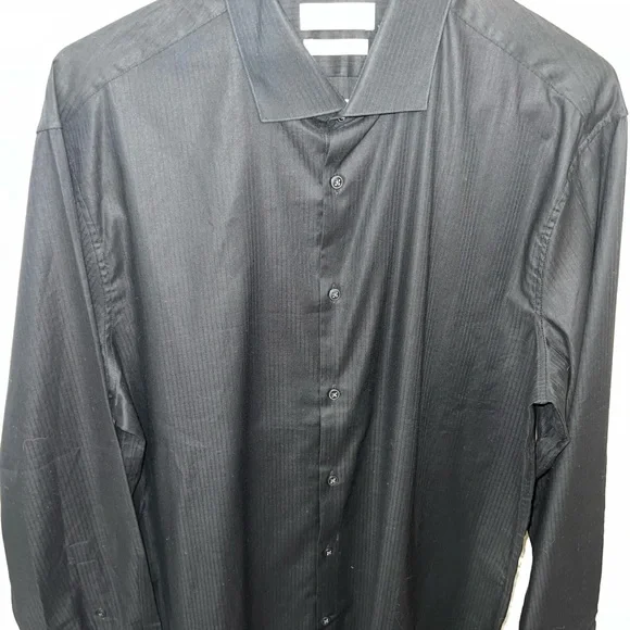 Calvin Klein Men’s Dress Shirt Bundle 3 Pack 16.5 34/35 L Stretch White Black - Picture 5 of 15